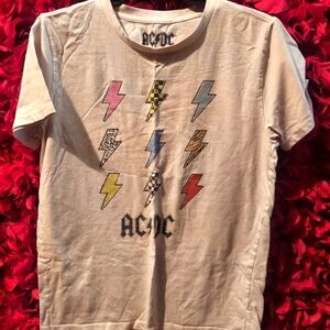 AC/DC Girls Medium T-Shirt  with lightning bolt design